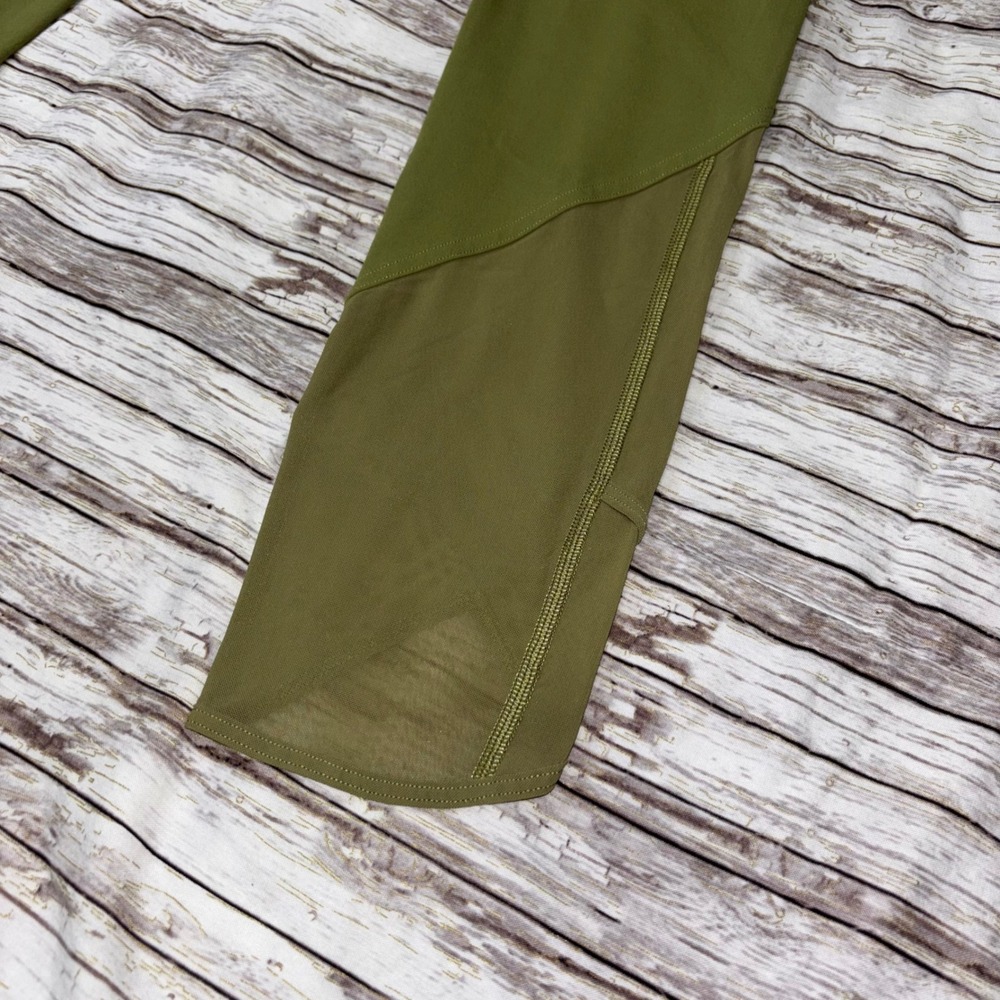 Lululemon Olive Green Leggings, Semi Capri Style Leggings Size 4 - Excellent - Picture 2 of 9